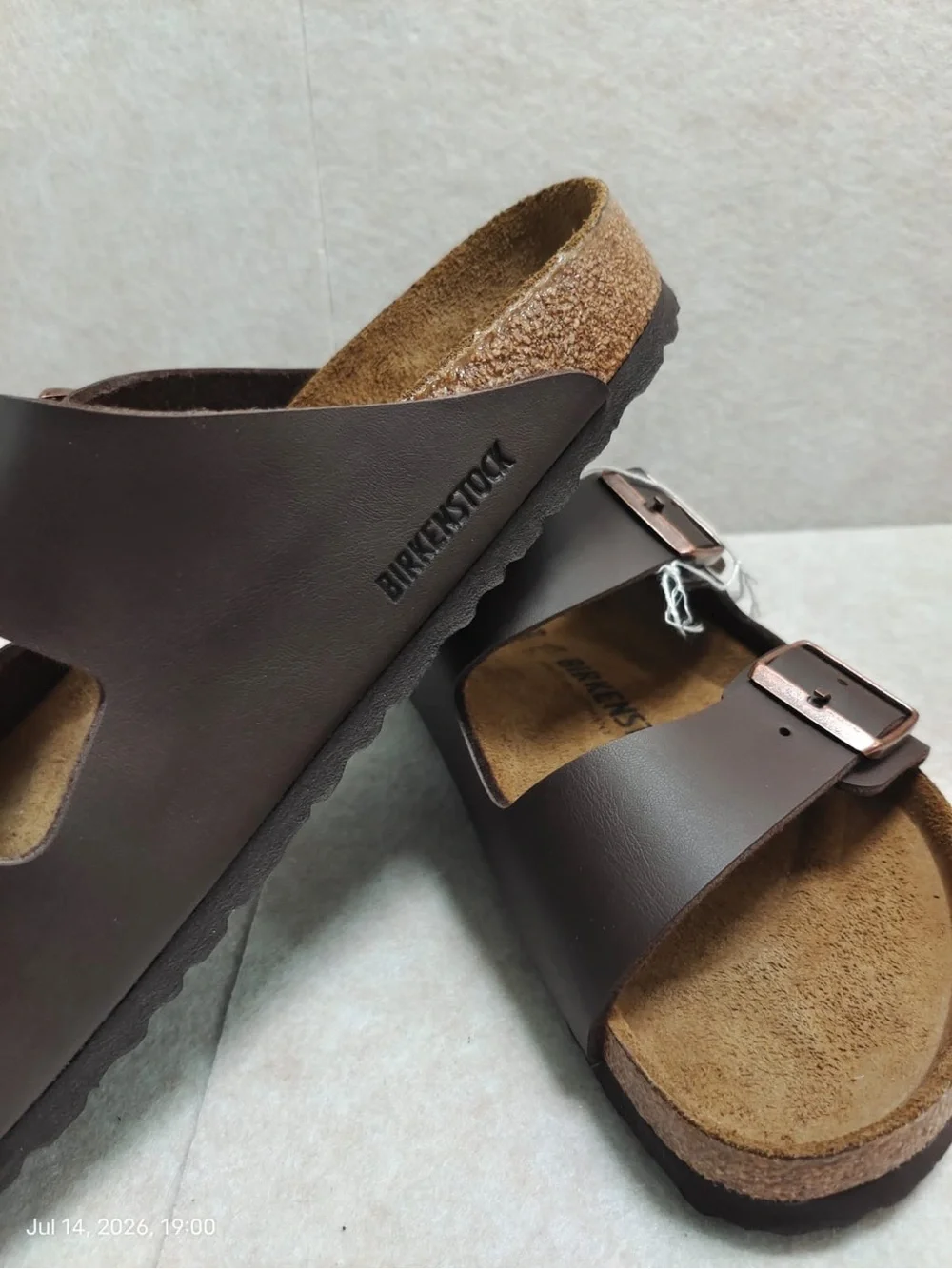 NWOB Men’s Birkenstock Arizona Brown Birko-Flor Synthetic Leather Sz 11